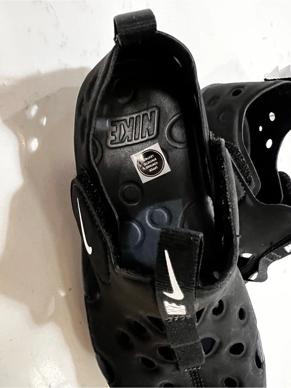 Nike Kids Black Water Shoes with Slip-On Pull Tabs